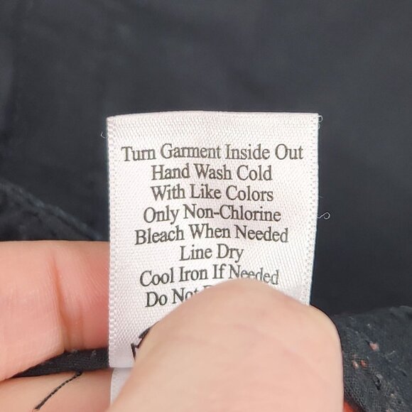 Coldwater Creek Jacket Womens 8 Petite Black Gold Embroidered Shaped Lightweight - Picture 9 of 11